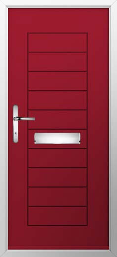 Windsor Solid Solidor Composite Door in Ruby Red