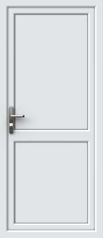 Flat Panel Mid Rail UPVC Door