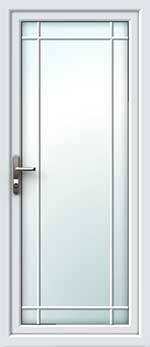 Full Glass Border Georgian Bar UPVC Door