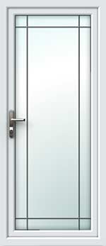 Full Glass Border Square Lead UPVC Door