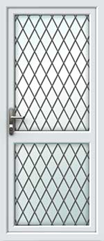 Full Glass Mid Rail Diamond Lead UPVC Door