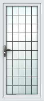 Full Glass Square Lead UPVC Door