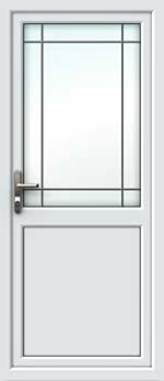 Half Glazed Border Square Lead UPVC Door