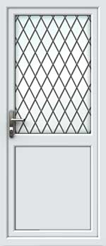 Half Glazed Diamond Lead UPVC Door