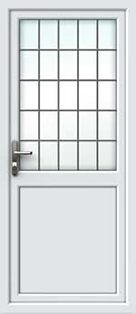 Half Glazed Square Lead UPVC Door