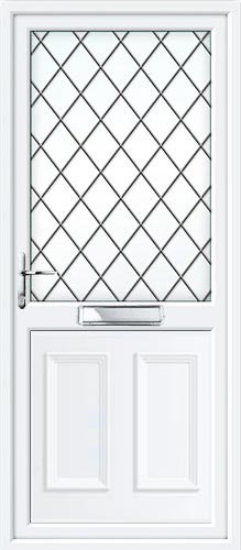 Clinton Half Panel Diamond Lead UPVC Front Door