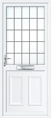 Clinton Half Panel Square Lead UPVC Front Door