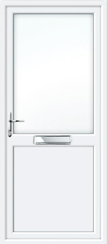 Half Glazed Flat Panel 2xG Style UPVC Front Door