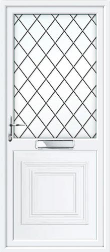 Reagan Half Panel Diamond Lead UPVC Front Door