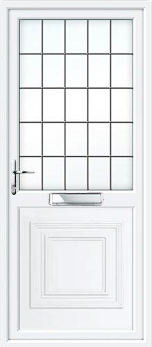 Reagan Half Panel Square Lead UPVC Front Door