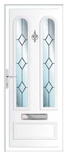 Cambridge Bevel Cluster DB UPVC Front Door
