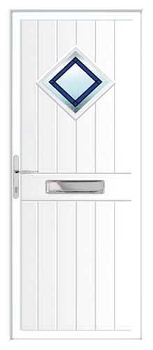 Cornwall Blue Border CD UPVC Front Door