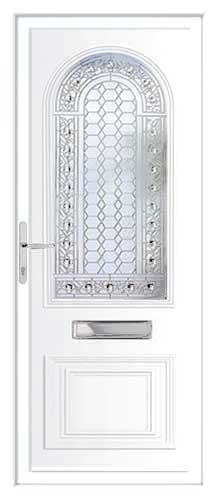 Devon Floral Jewel BP UPVC Front Door