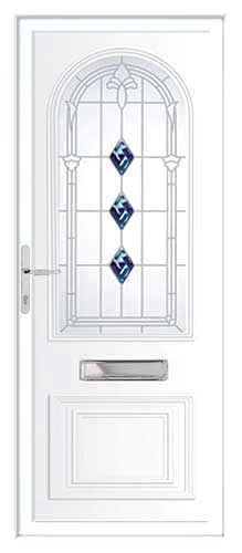 Devon Fused Blue DB UPVC Front Door