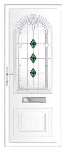 Devon Fused Green DB UPVC Front Door