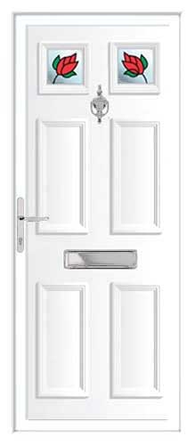 Edwardian 2 Climbing Rose UPVC Front Door