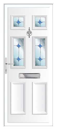 Edwardian 4 Bevel G DB UPVC Front Door