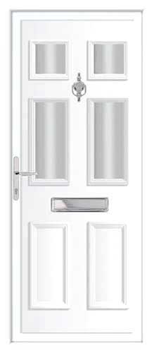 Edwardian 4 Glazed UPVC Front Door