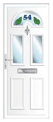 Georgian 3 Numbered Leaves DB UPVC Front Door