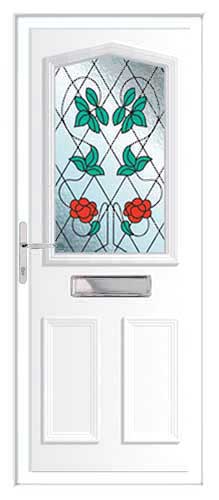 Jacobean Climbing Rose CD UPVC Front Door