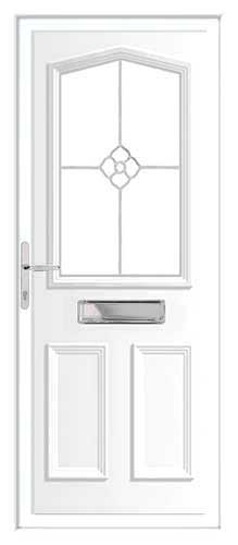Jacobean Silver Grill DB UPVC Front Door