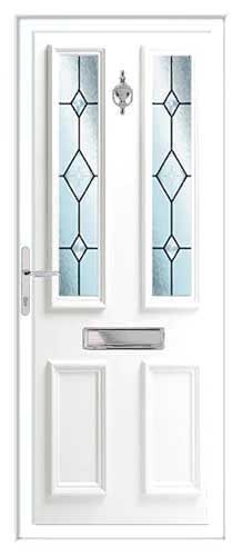 Monaco Bevel Cluster DB UPVC Front Door