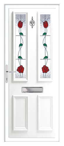 Monaco Climbing Rose CD UPVC Front Door