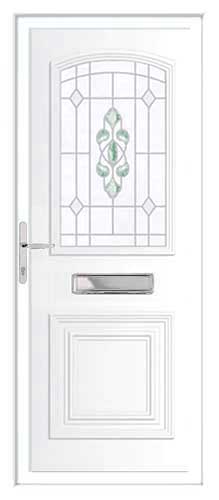 Victorian Tinted Emerald DB UPVC Front Door
