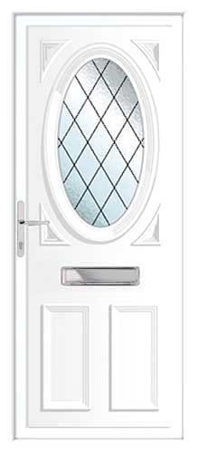 Warwick Diamond Lead UPVC Front Door