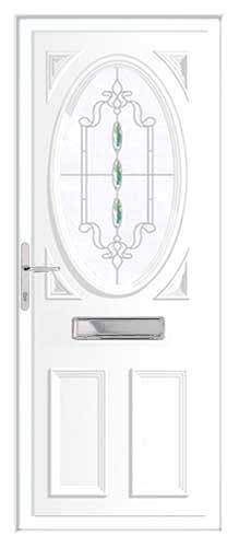 Warwick Trio Green DB UPVC Front Door