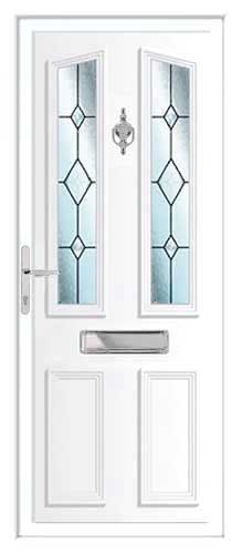 Windsor Bevel Cluster DB UPVC Front Door