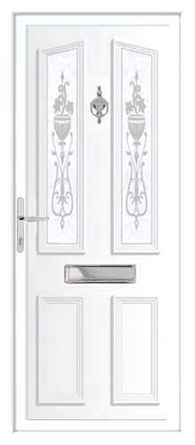Windsor Floral Urn Etched TD UPVC Front Door